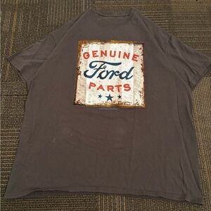 Ford Genuine Parts Dark Gray T-Shirt no tag MEASUREMENTS SHOWN fits like xl
